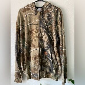Vintage carhartt camo zip up hoodie